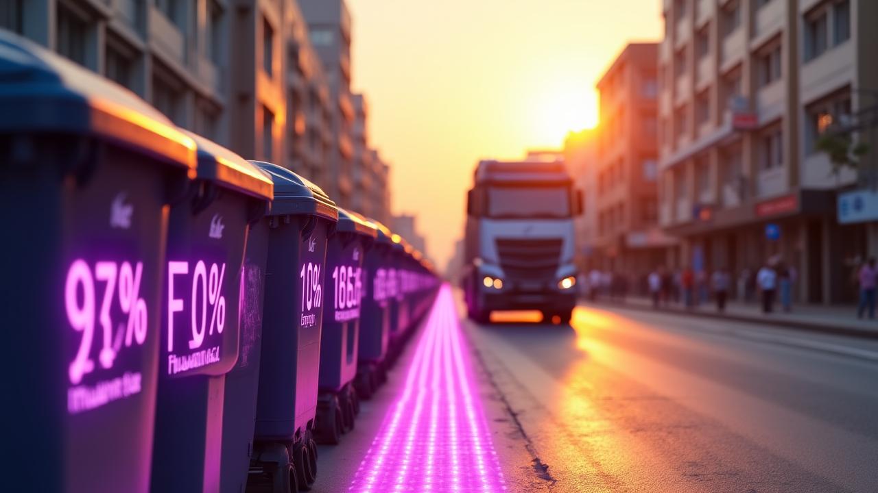 نظام ذكي لجمع النفايات يوضح تحسين المسارات